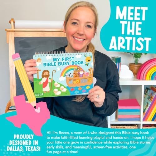 My First Bible Busy Book Toddlers 3-5 Noahs Ark Toys for Kids Pray & Play - Image 2