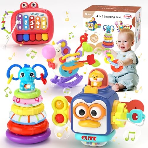 4 in 1 Baby Toys for 12+ Month, Christmas Birthday Gifts for 1 + Year old by UsrelaToysforToddler
