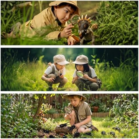 Leking Bug Catcher Kit for Kids 5 Pcs, Kids Outdoor Explorer Kit with Butterfly Net, Insect Observation Cage, Tweezers and Magnifying Glass, STEM Learning Bug Catching Set for Toddler Age 3-12 - Image 4
