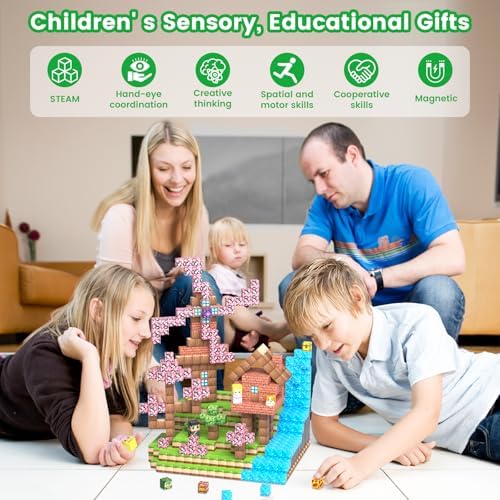 Magnetic Blocks, 100PCS Toys Building Cube Birthday Gifts for Kids - Image 6