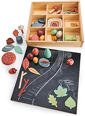 Tender Leaf Toys My Forest Floor - Wooden Open-Ended Tinker Tray Creative Play Box with Removable Compartments - Montessori Toy for Imaginative Play - Age 3+ - Image 3