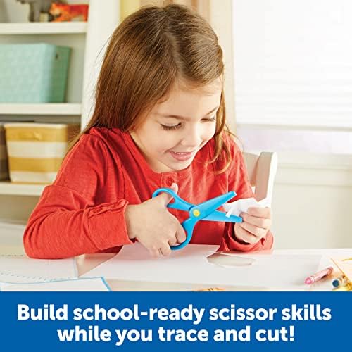 Learning Resources Trace Ace Scissor Skills Set - Develop Scissor Skills, Toddler Scissors, Preschool Learning Activities for Boys and Girls Ages 3+ - Image 2