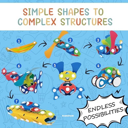 Flexible Building Blocks Set, Creative Construction Toys for Kids, Educational Fun for 3+ Years Old, Enhances Hand-Eye Coordination and Creativity - Image 6