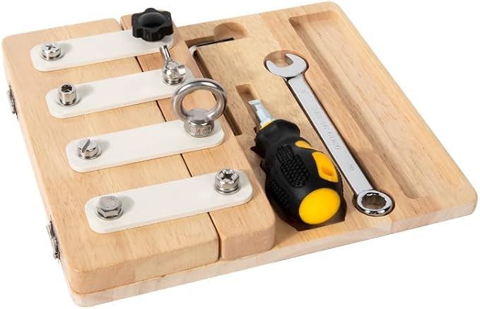 Busy Board,Montessori Screwdriver Board for Kids,Montessori Fine Motor Skills Toy, Screwd Tool Set, Sensory Toy for Toddlers,Educational Activity Set for Educational Preschool Gift for Boys - Image 8