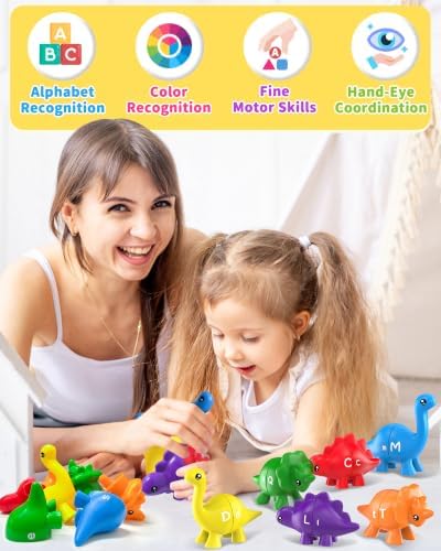 Walenty 26PCS Dinosaur Alphabet Learning Toys for Toddlers Kids 3-5 - Image 3