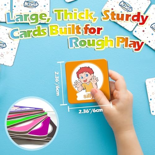 Aizweb Feelings Emotions Match Game,Memory Game,Social Emotional Learning Activities,Toddler Baby Flash Cards,Calm Down Corner Supplies,Educational Toys for Pre K Preschool Kindergarten Autism ADHD - Image 4