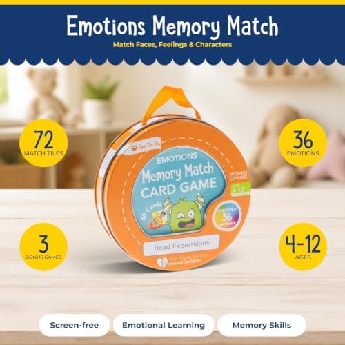 Open The Joy Emotions Memory Match Game – Kids SEL Card Game Tin - Image 3