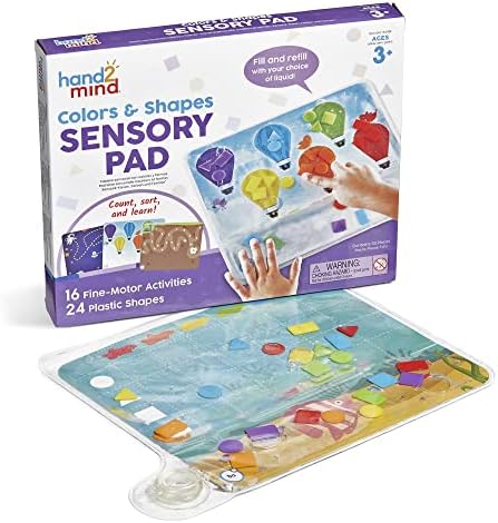 hand2mind Colors & Shapes Sensory Pad, 16 Activities, 24 Shapes, Ages 3+ by hand2mind