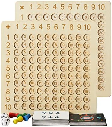 Asweets 2 in 1 Wooden Montessori Multiplication Addition Board Game 1 Pc by Asweets