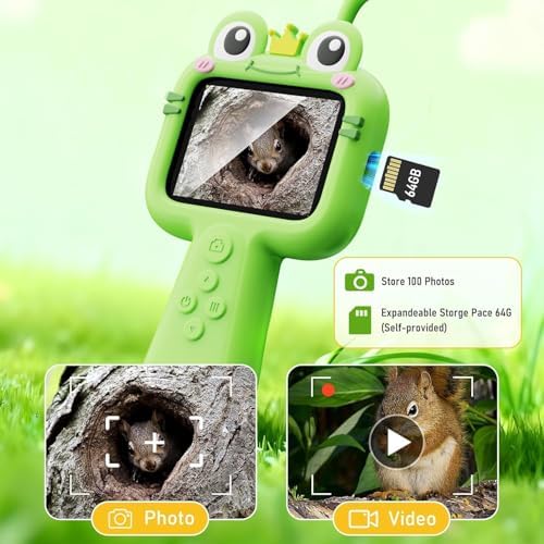 Kids Borescope Camera with Light, 2.4" HD Screen Snake Camera, STEM Educational Science Toy for Boys & Girls Ages 3-13, Outdoor Adventure, Camping, Nature Exploration(Green) - Image 4
