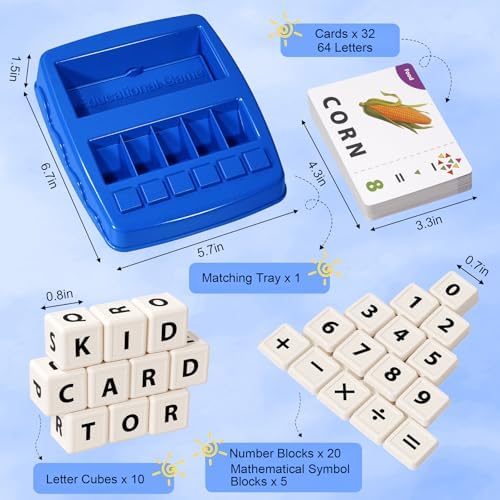 Montessori Matching Letter Game Toys for 3 4 5 Year Old Boy Girl Gifts Kids - Image 2