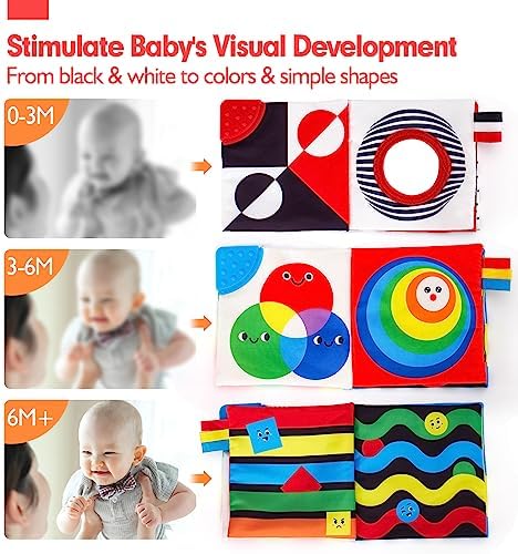 hahaland Baby Books 0-6 Months - 2PCS Infant Tummy Time Babies Toy - Image 4