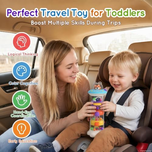 Montessori Ball Drop Toy for Space Activity Tower Kids Ages 3-6 - Image 5