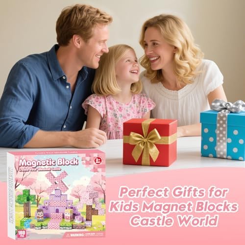 100PCS Magnetic Building Block,STEM Sensory Toys with Princess Castle Build - Image 5