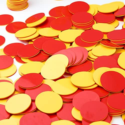 TOMMYHOME Plastic Two-Color Counter,Red/Yellow Two Side 1000 PCS,Counting Manipulatvies, Math Counters for Kids, Counting Chips - Image 5
