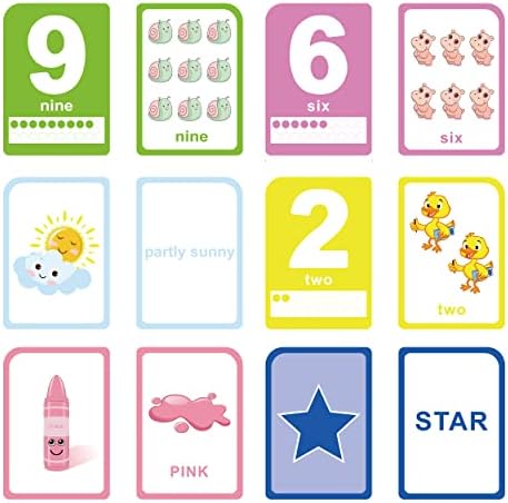 ZazzyKid Flash Cards for Toddlers - 52 Double Sides Cards for Numbers, Colors, Shapes & Weather - Learning & Education Toys for Preschool - Image 5