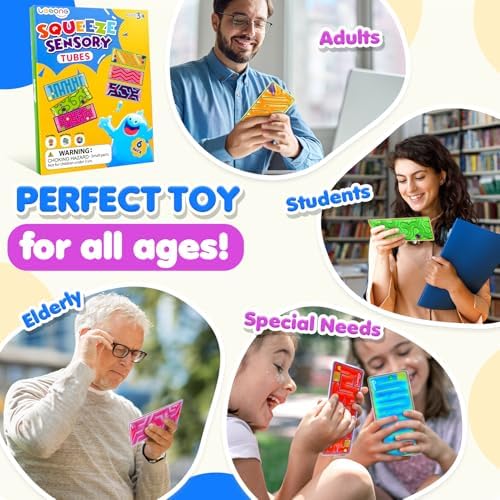 Squishy Sensory Fidget Autism Toys for Kids: Sensory Toys for Special Need 6 Pack Maze - Quiet Fidgets Sensory Filled Goo for Calming Down Classroom, Adult Office,Travel Essentials, Kid Students Gifts - Image 6