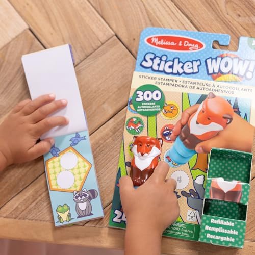 Melissa & Doug Sticker Wow!™ Fox Bundle: 24-Page Activity Book, Refillable Sticker Stamper, Mini Pad, 500 Stickers, Arts and Crafts for Kids Ages 3+ (Pack of 2) - Image 5