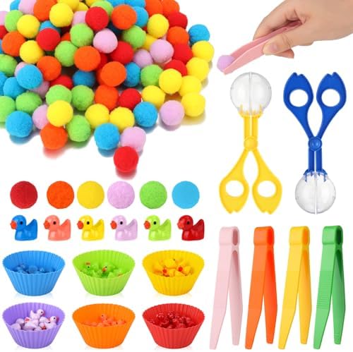 228 Pcs Colorful Sensory Bin Filler Fine Motor Toys Counting Sorting by libfrnt