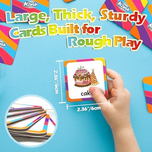 Aizweb First Words Match Game,Memory Game,52 Pcs Toddler Baby Flash Cards,Educational Toys for Pre K Preschool Kindergarten Learning Activities,Speech Therapy Materials Classroom Must Haves - Image 4
