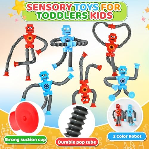 6Pack Sensory Autism Toys for Tollder Kids, Airplane Travel Road Trip Restaurant Toy for Age 3-5 5-7 Fidget Classroom Must Have Treasure Prize Autistic ADHD Easter Basket Stuffers Gifts - Image 2