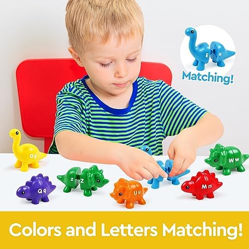 GKDOMS Alphabet Dinosaurs Matching Toy, Toddlers ABC Learning Dinosaurs - Image 5