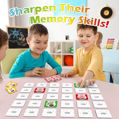 Aizweb Feelings Emotions Match Game,Memory Game,Social Emotional Learning Activities,Toddler Baby Flash Cards,Calm Down Corner Supplies,Educational Toys for Pre K Preschool Kindergarten Autism ADHD - Image 3