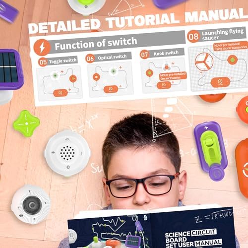 Science Kits for Kids - STEM Kits for Kids, Electronics Exploration Kit, Over 150 Projects, 14 Circuit Parts, STEM Educational Toy Gifts for Kid Boys Girls Ages 3 4 5 6 7 8 9 10 11 12 - Image 5