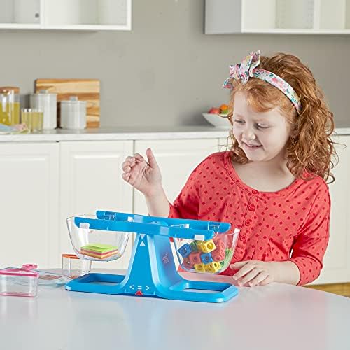 hand2mind Let's Learn to Measure Activity Set, Kids Measuring Cups, Bucket Balance, MathLink Cubes and Activity Cards Set, Teacher Supplies, Classroom Supplies, Preschool Learning, Toddler Learning - Image 4
