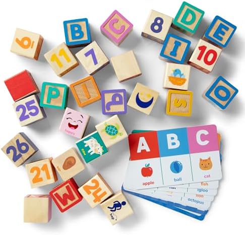 Melissa & Doug Ms. Rachel Letter, Number, and Game Wooden Learning Blocks with Activity Cards for Girls and Boys Toddlers Ages 18 Months+ - FSC Certified - Image 4