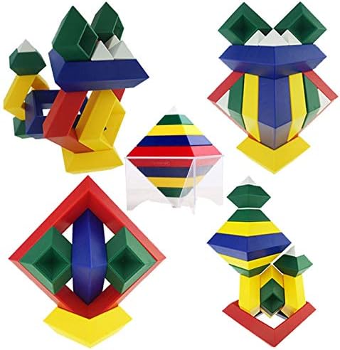 KUTOI Pyramid Stacking Toy Building Blocks 3D Puzzle Brain Teasers for Kids and Adults-Creative Preschool Learning Activities- Toddler Building Toys, Kids Blocks for 3 Year Old Boys & Girls by KUTOI