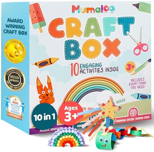 Mumaloo Arts and Crafts Kit for Kids – 10 Projects Ages 4–8 by Mumaloo