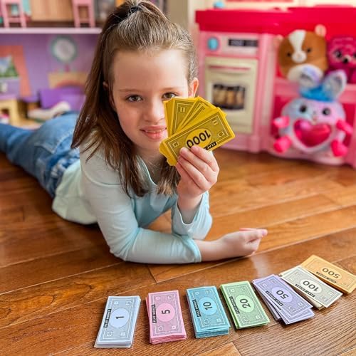 520-Piece Play Money for Board Games, 8 Denominations, Pretend Play Cashier - Image 4
