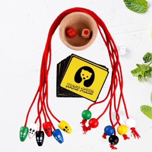 NUOBESTY 1 Set Wooden Mouse Catching Game Cat Catch Mouse Toy Creative Desktop Game Wooden Interactive Board Toys - Image 6