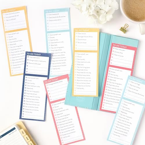 Passionate Penny Pincher Planner Daily Chore List Notebook | Blue Plaid Design | Undated 3-Month Supply | Planner 2026 for Tasks & Routines | 90 Perforated Pages | Matte Lamination Finish | 3.5” x 9” - Image 5