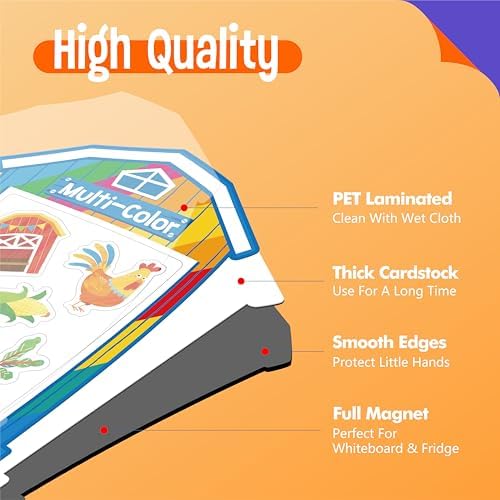 12 Pieces Magnetic Color Sorting Toys, 60 Color Magnets Educational Refrigerator Whiteboard for Baby Toddlers Kids Magnets - Image 4
