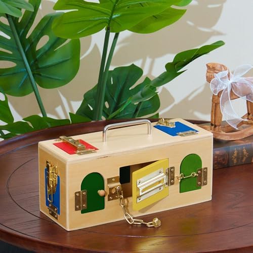 Montessori Sensory Toys for Toddlers 3+ Years Old, Wooden Sensory Materials for Kids,Preschool & Homeschool Supplies(Premium Education Toy) (Lock Exercises) - Image 2
