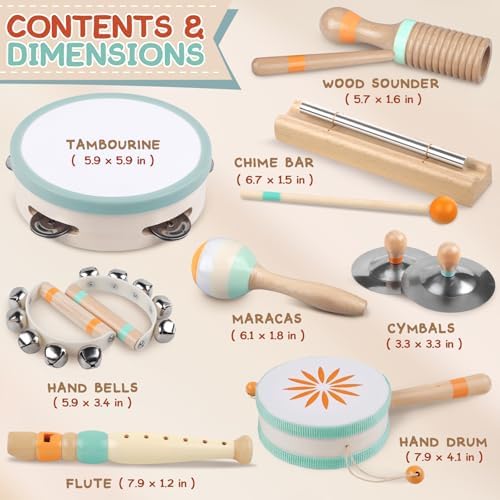 Baby Musical Instruments - Montessori Wooden Musical Toys for Toddlers Kids - Image 7