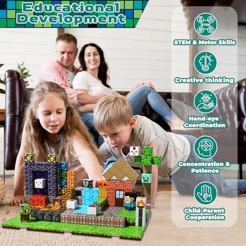 ToyUnited 200PCS Magnetic Building Blocks with 6 Base Plate - Image 6