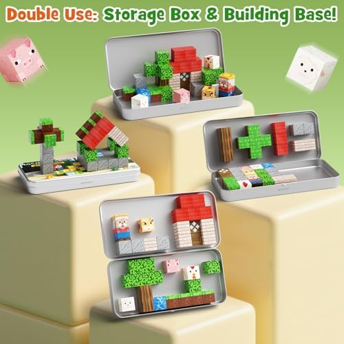 Mini Magnetic Travel Building Blocks: 35 PCS Farm Animals STEM Toys - Image 3