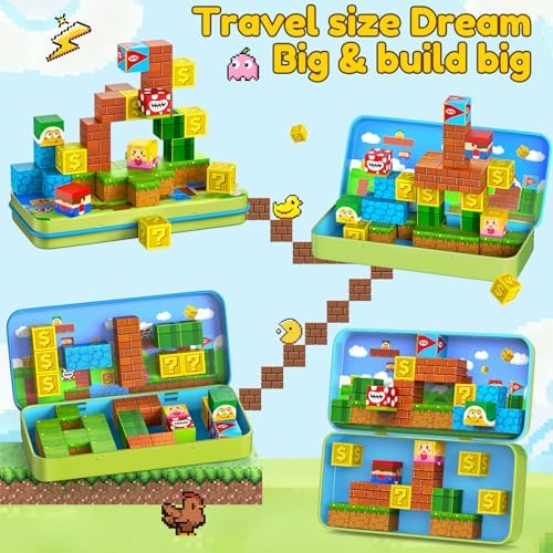 KAEILORU Magnetic Blocks Travel Toys for Kids Ages 4-8,35PCS Magnetic Cubes - Image 3