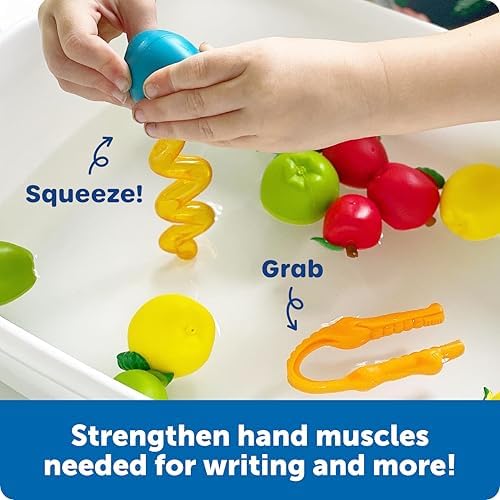 Learning Resources Helping Hands Fine Motor Tool Set Toy - Sensory Bin Sand Toys, Montessori, Plastic Tweezers, Therapy Games For Toddler, Homeschool Preschool Supplies - Image 5