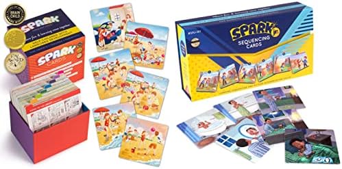 SPARK INNOVATIONS Sequencing Cards Bundle, Storytelling Cards, Higher and Lower Level Boxes, Speech Therapy Games, Learning Toys, Speech Therapy Games Bundle by SPARKINNOVATIONS