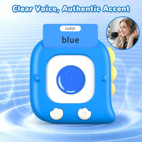 Kidzdo 520 Words Talking Flash Cards, Birthday Gifts for 3 4 5 6 Year Old Boys, Early Education Learning Toys, Blue - Image 4