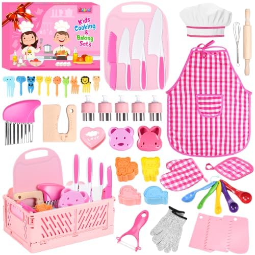 Kids Knife Set for Real Cooking, Montessori Toys, Kids Cooking Sets Real by WelcometoAojieni