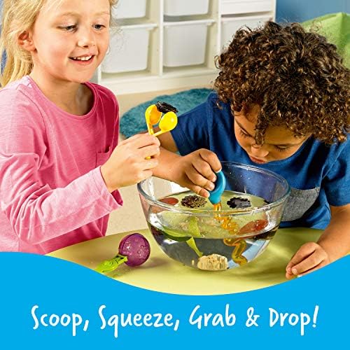 Learning Resources Helping Hands Fine Motor Tool Set Toy - Sensory Bin Sand Toys, Montessori, Plastic Tweezers, Therapy Games For Toddler, Homeschool Preschool Supplies - Image 2