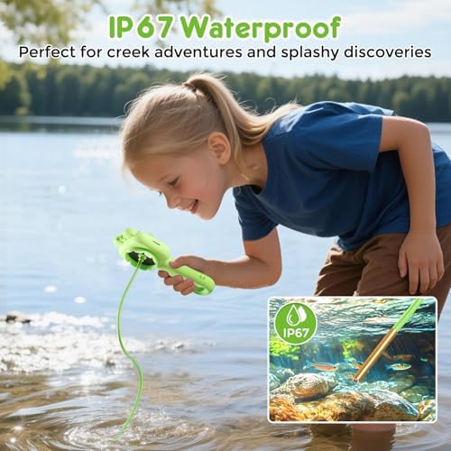 Toy Borescope Camera for Kids - STEM Science Educational Toy for 4 5 6 7 8 9 10 Years Old Kids Birthday Gift, 2.4‘’ Kid Scope Camera for Outdoor Adventures & Nature Discovery (Green) - Image 6
