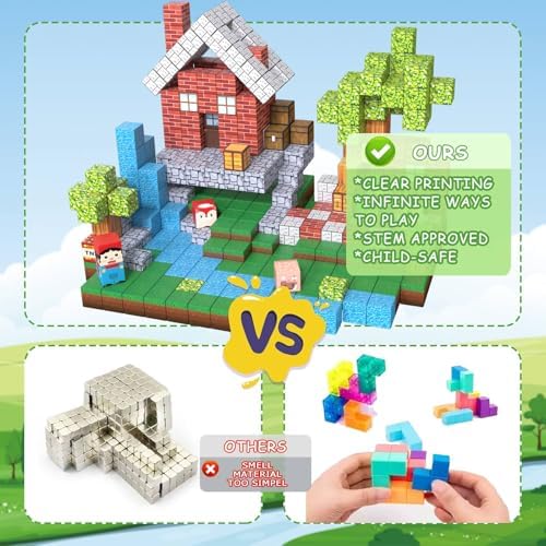 Magnetic Building Blocks for Kids - 150pcs Magnetic Cubes Tiles, STEM Montessori Educational Construction Toys for Toddlers Boys & Girls Ages 3-4, 5-10 Year Olds Christmas Birthday Gifts Stacking Toy - Image 4