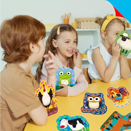 SpriteGru 9 PCS Kids Lacing Cards, 9 Double Sided Farm Animals Sewing Cards with 9 Colorful Laces, Educational & Learning Toys for Preschoolers, Kids Ages 3+ - Image 5