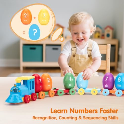 hahaland Montessori Dinosaur Train Set, Learning Toy for Toddlers Ages 2-3 - Image 3